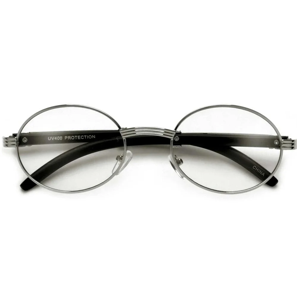 Luxury Narrow Women Wire Frame Oval‎ Unisex Trendy Retro Vintage 90's Frameless